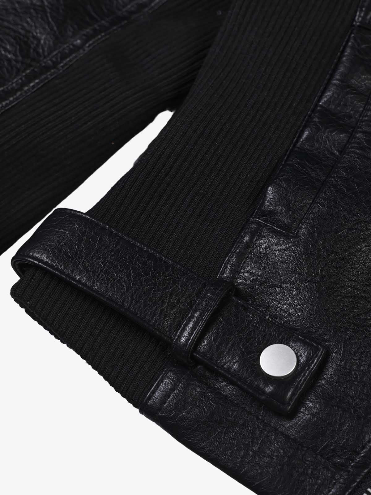 Asymmetrical Zip Faux Leather Slim Fit Jacket