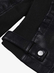 Asymmetrical Zip Faux Leather Slim Fit Jacket