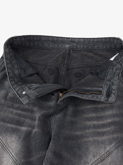 Vintage Washed Multi Pocket Cargo Jeans 