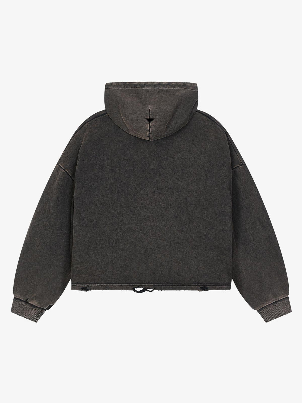 Patchwork Graphic Washed Cropped Sweatshirt