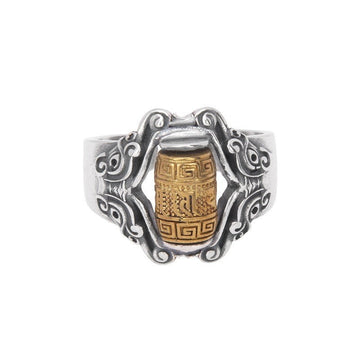 Vintage Totem Stone Ring 