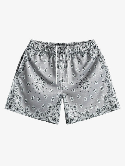 Pantalones cortos deportivos con estampado paisley