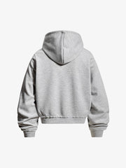 Napoleon Cord Embroidery Boxy Zip-Up Hoodie