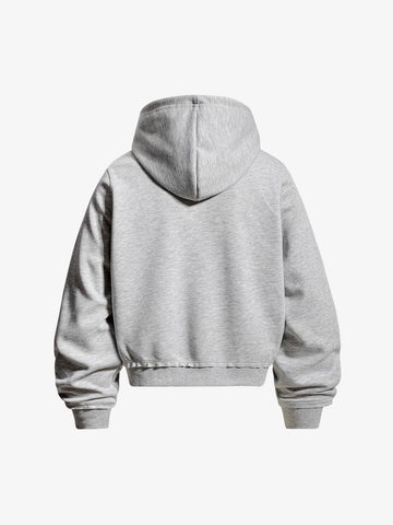 Napoleon Cord Embroidery Boxy Zip-Up Hoodie