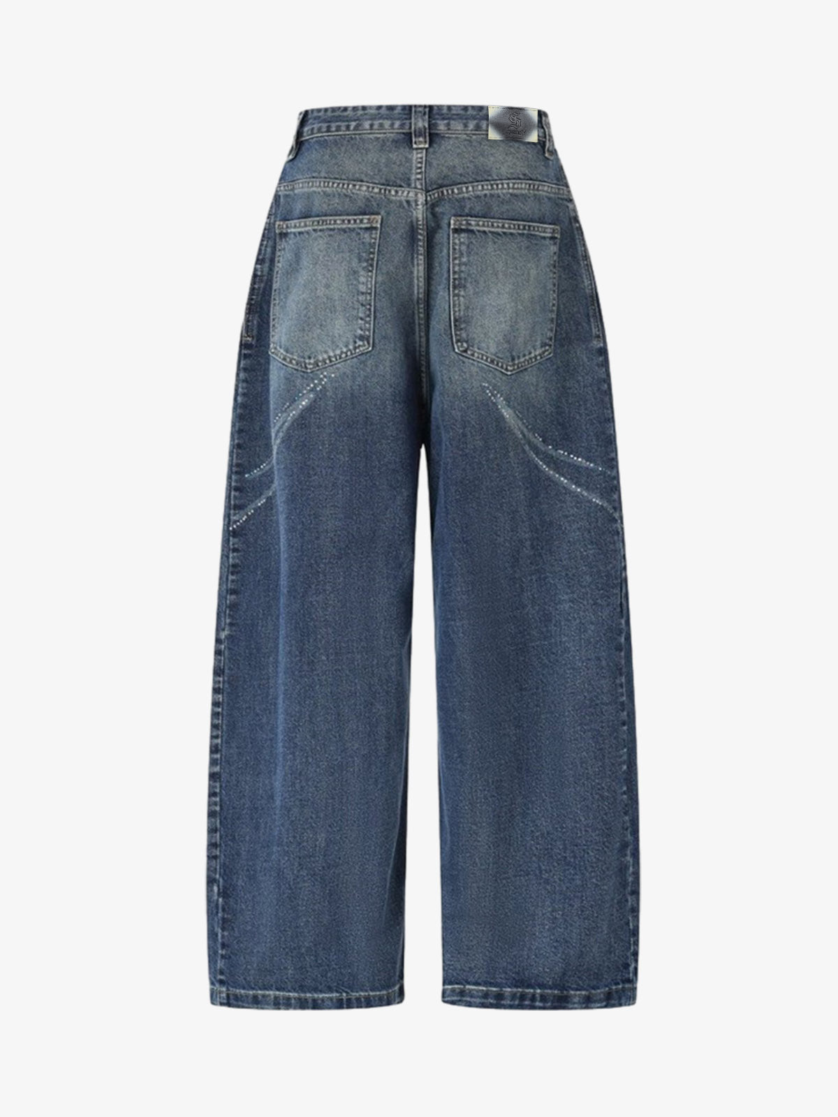 All-Over Rhinestone Embellished Jeans