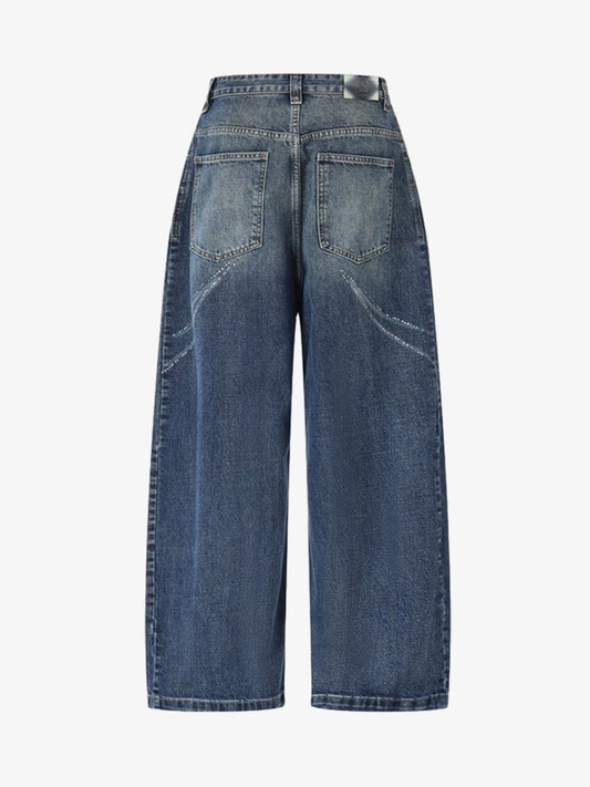 All-Over Rhinestone Embellished Jeans