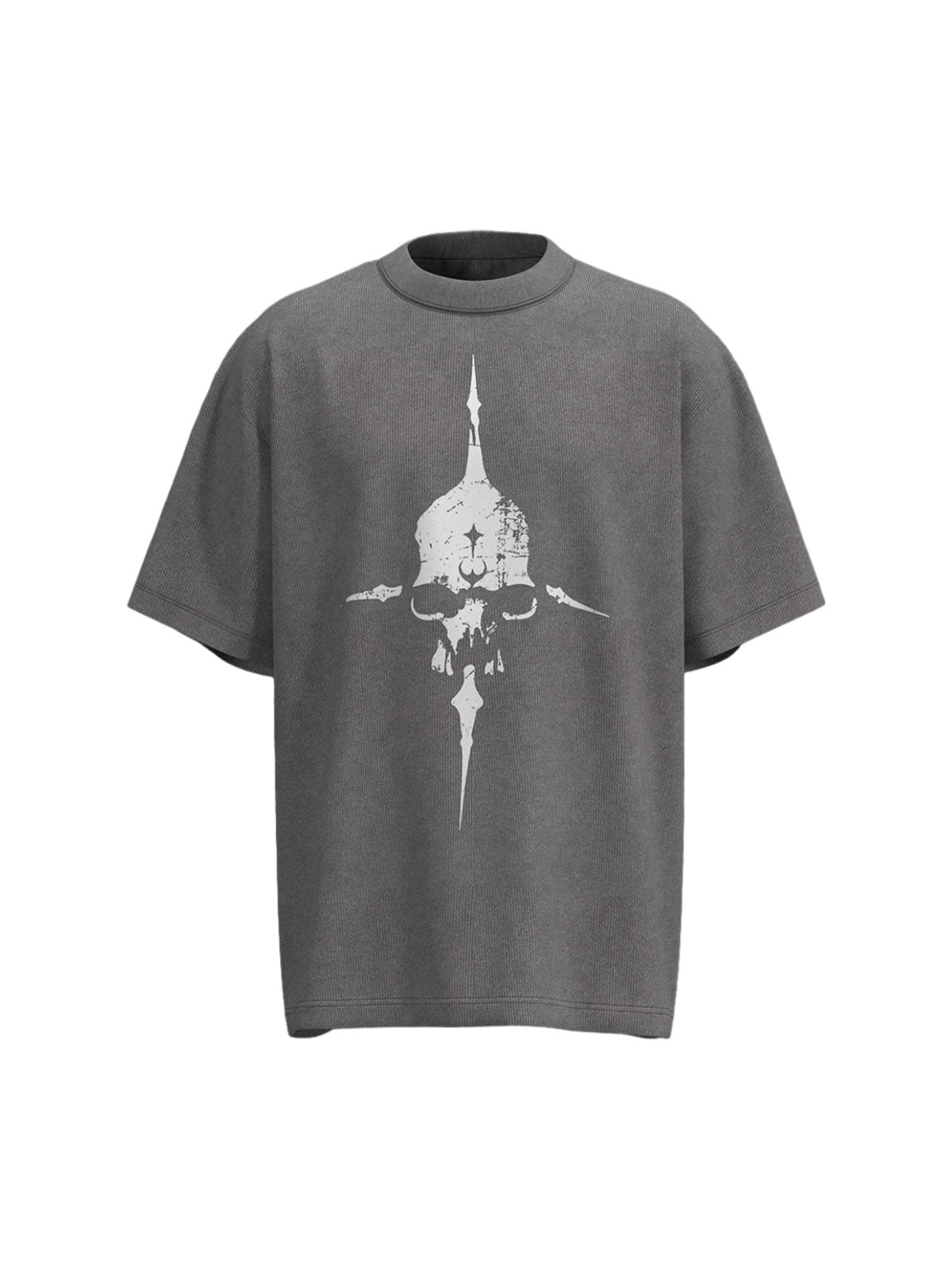 Distressed Skull Cross Graphic T-Shirt 