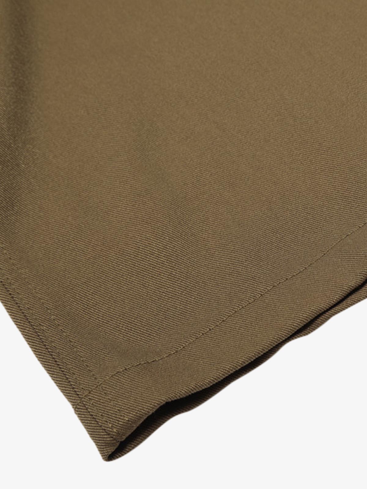 Olive Green Wide-Leg Cargo Trousers with Adjustable Belt and Side Pockets 