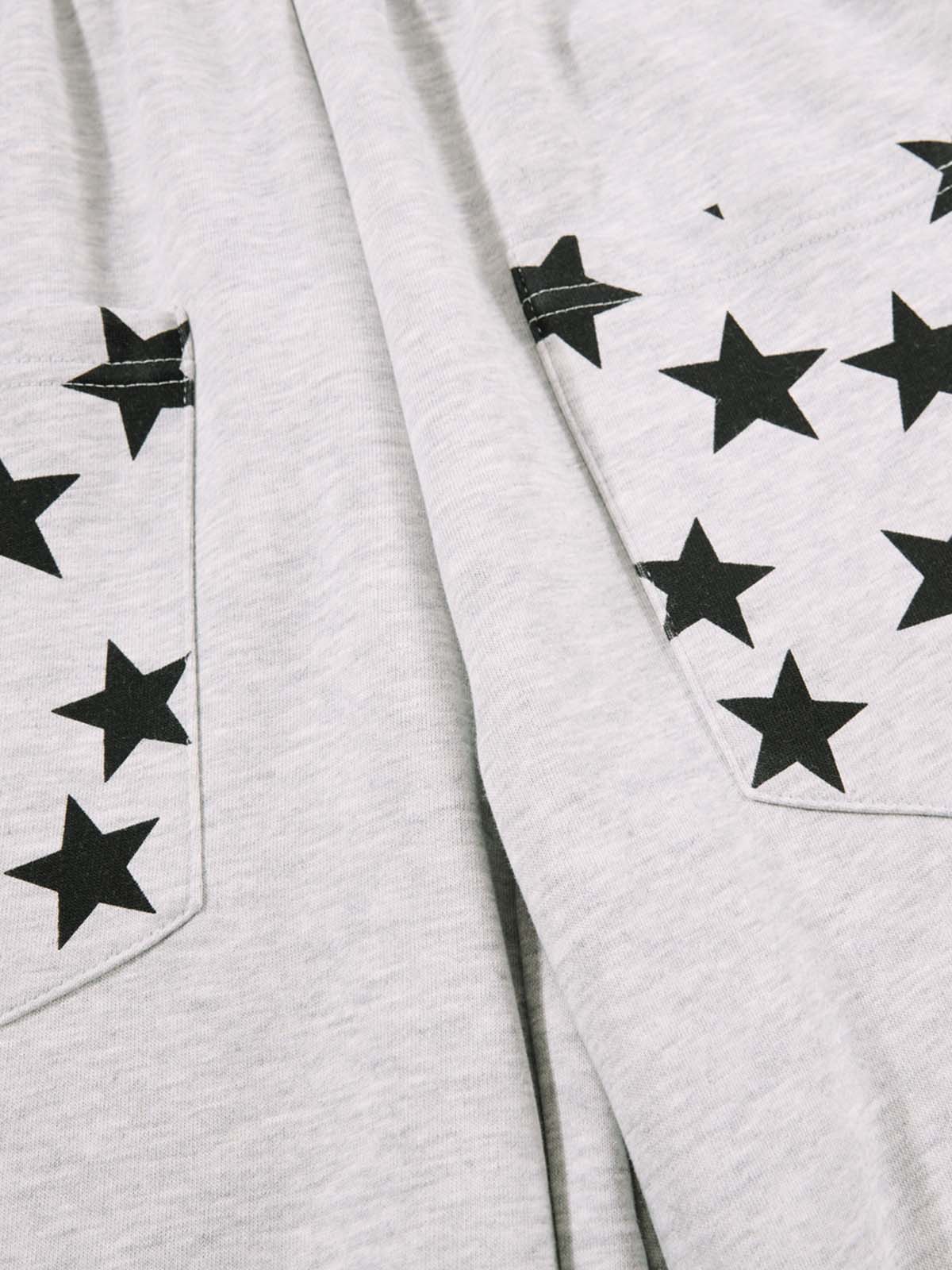 Star Print Pocket Baggy Sweatpants