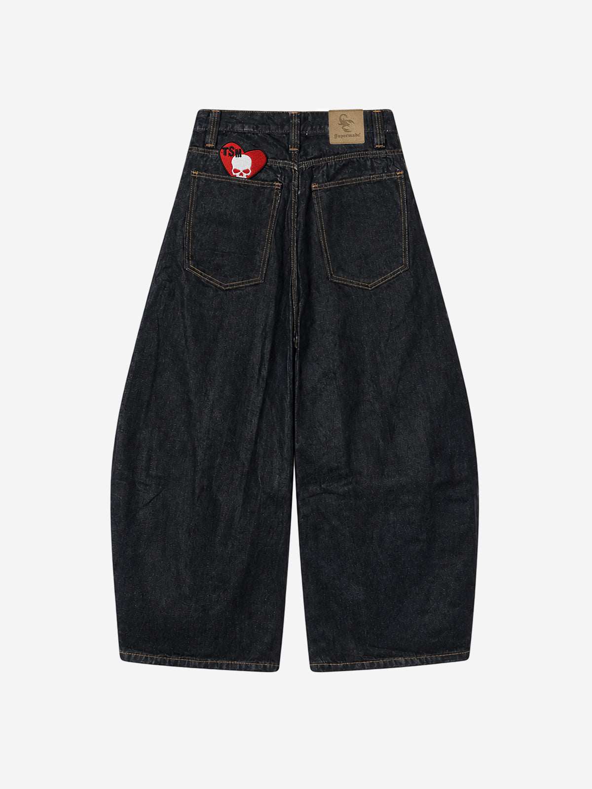 Patch Graphic Wide-Leg Jeans