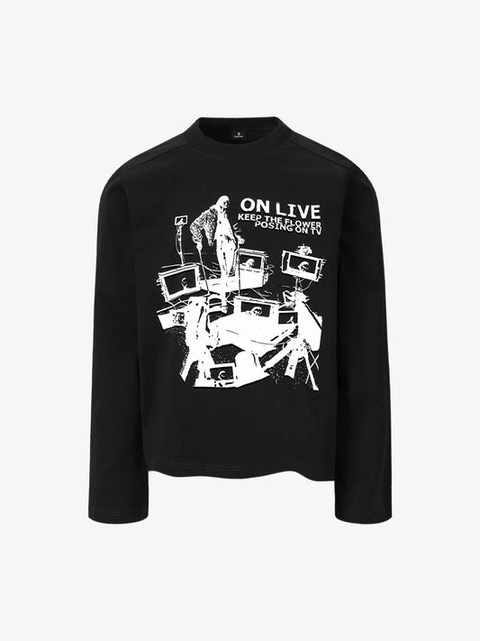 Stylish Graphic Print Long Sleeve T-Shirt for Men 
