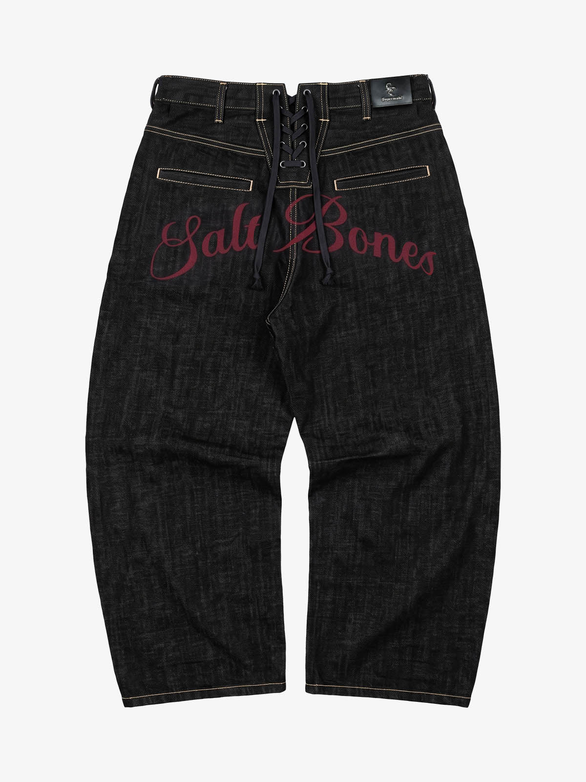 Pirate Skull Heavyweight Black Raw Denim Jeans