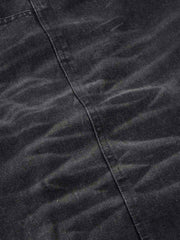 Washed Distressed Multi-Pocket Cargo Jeans 