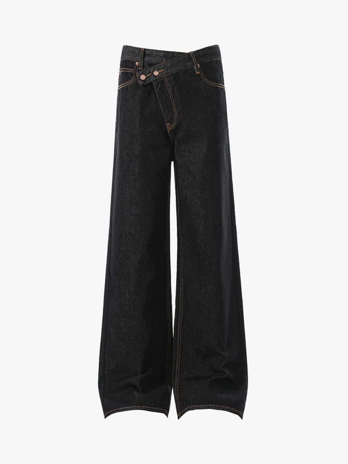 High-Waisted Wide-Leg Cargo Pants with Unique Pocket Design 