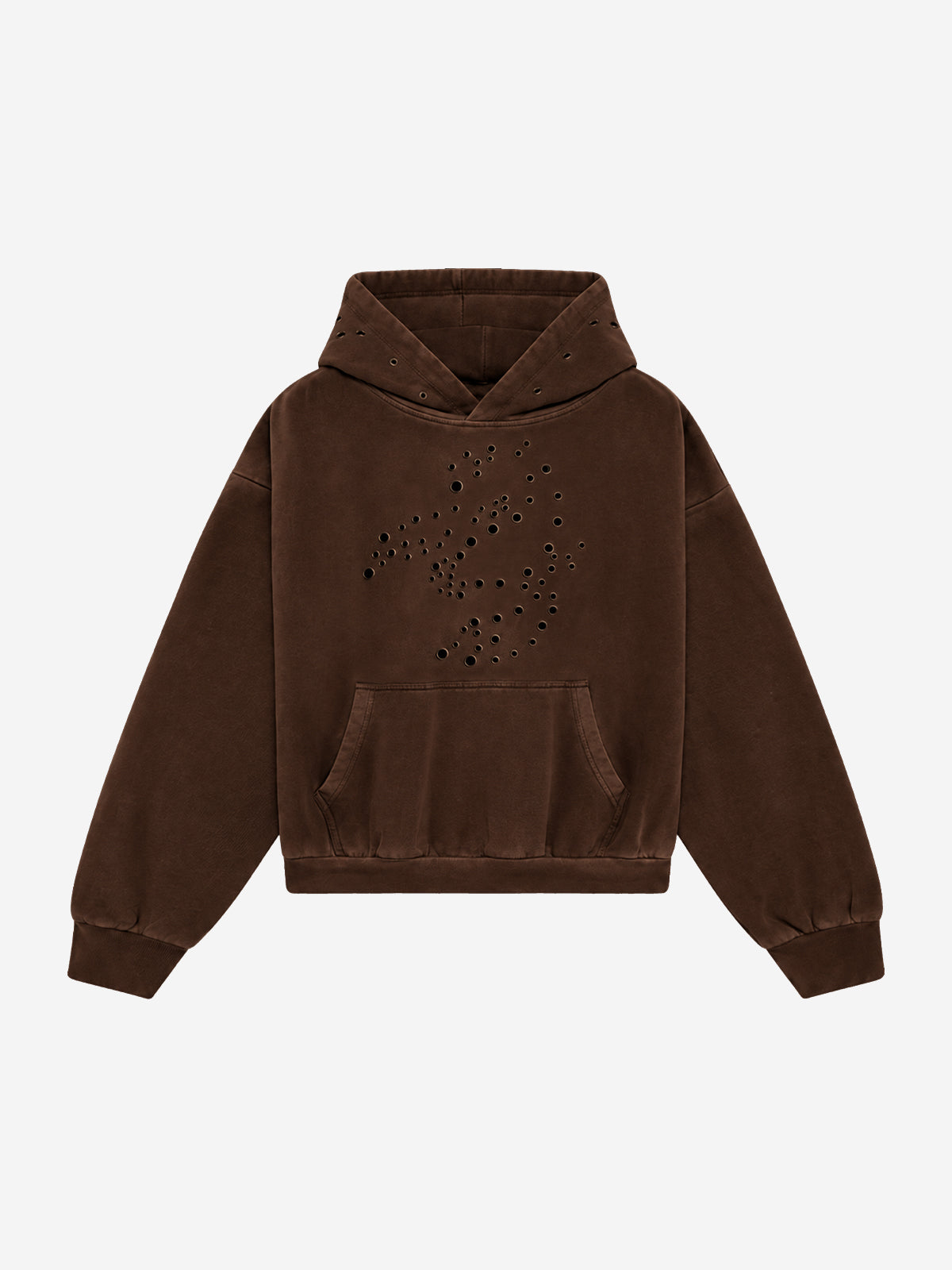 Vintage-Wash Heavyweight Denim Hoodie