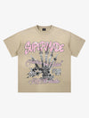 Graffiti Skull Graphic Paint Splatter Tee