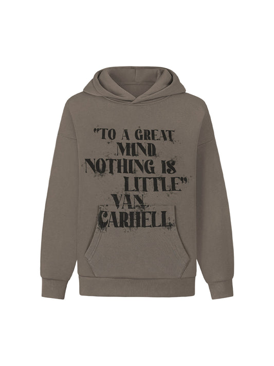 Smudge-Dyed Letter Print Hoodie 