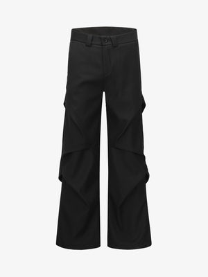 Retro Pleated Flared Casual Pants 