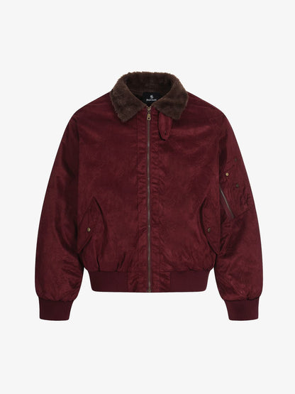 Stylish Burgundy Bomber Jacket for Men - Perfect for Casual and Outdoor Wear 