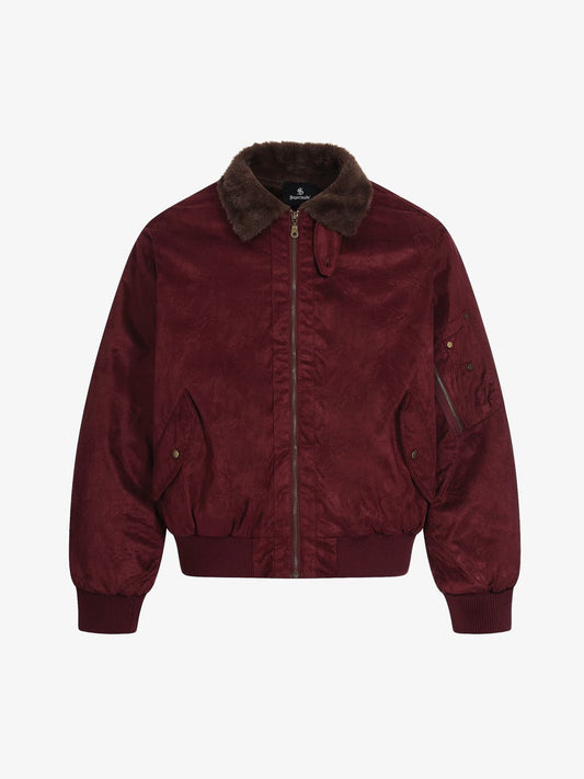 Stylish Burgundy Bomber Jacket for Men - Perfect for Casual and Outdoor Wear 