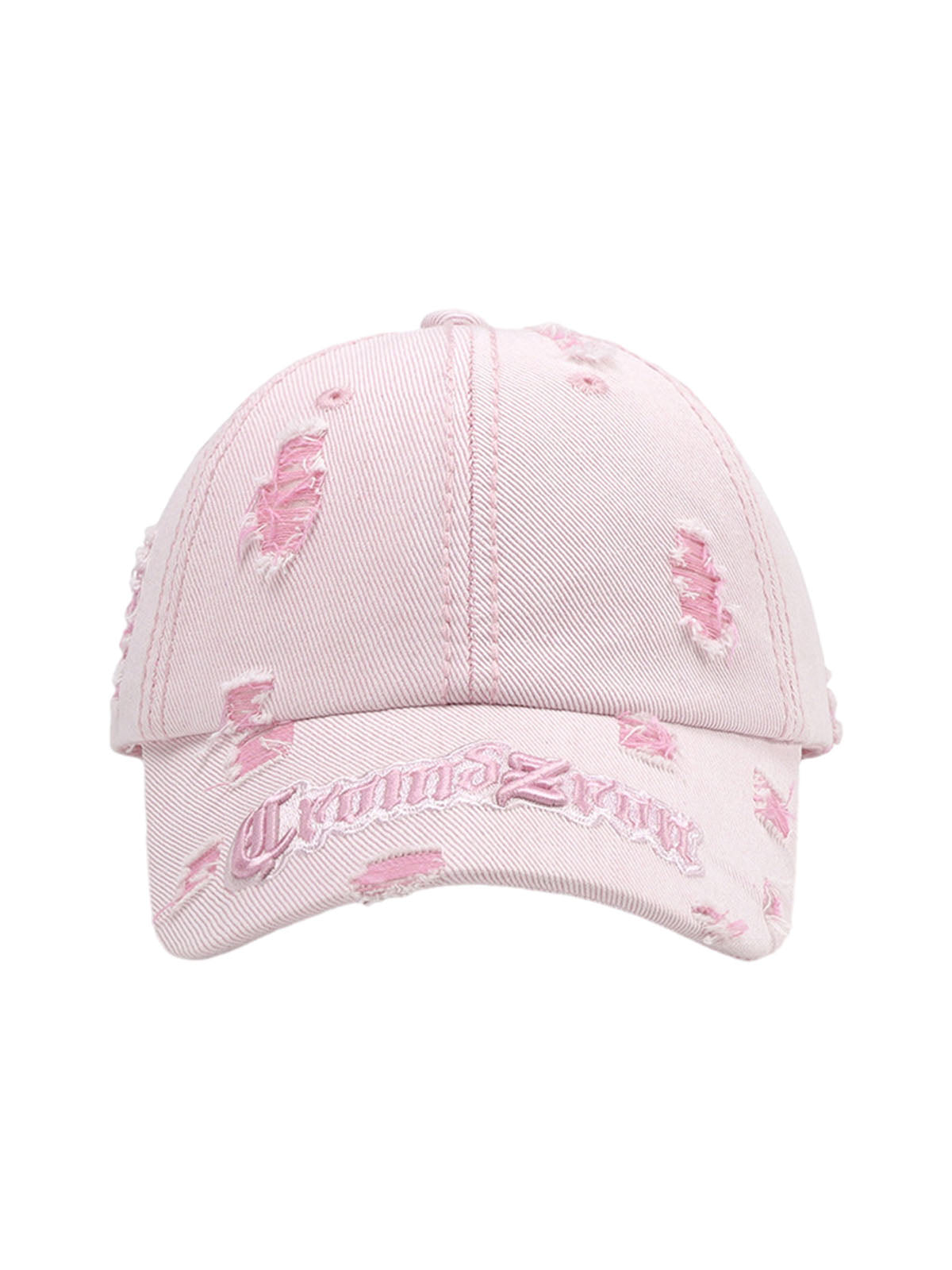 Distressed Letter Embroidery Baseball Cap