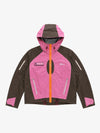 Color Block Embroidered Cropped Hooded Windbreaker