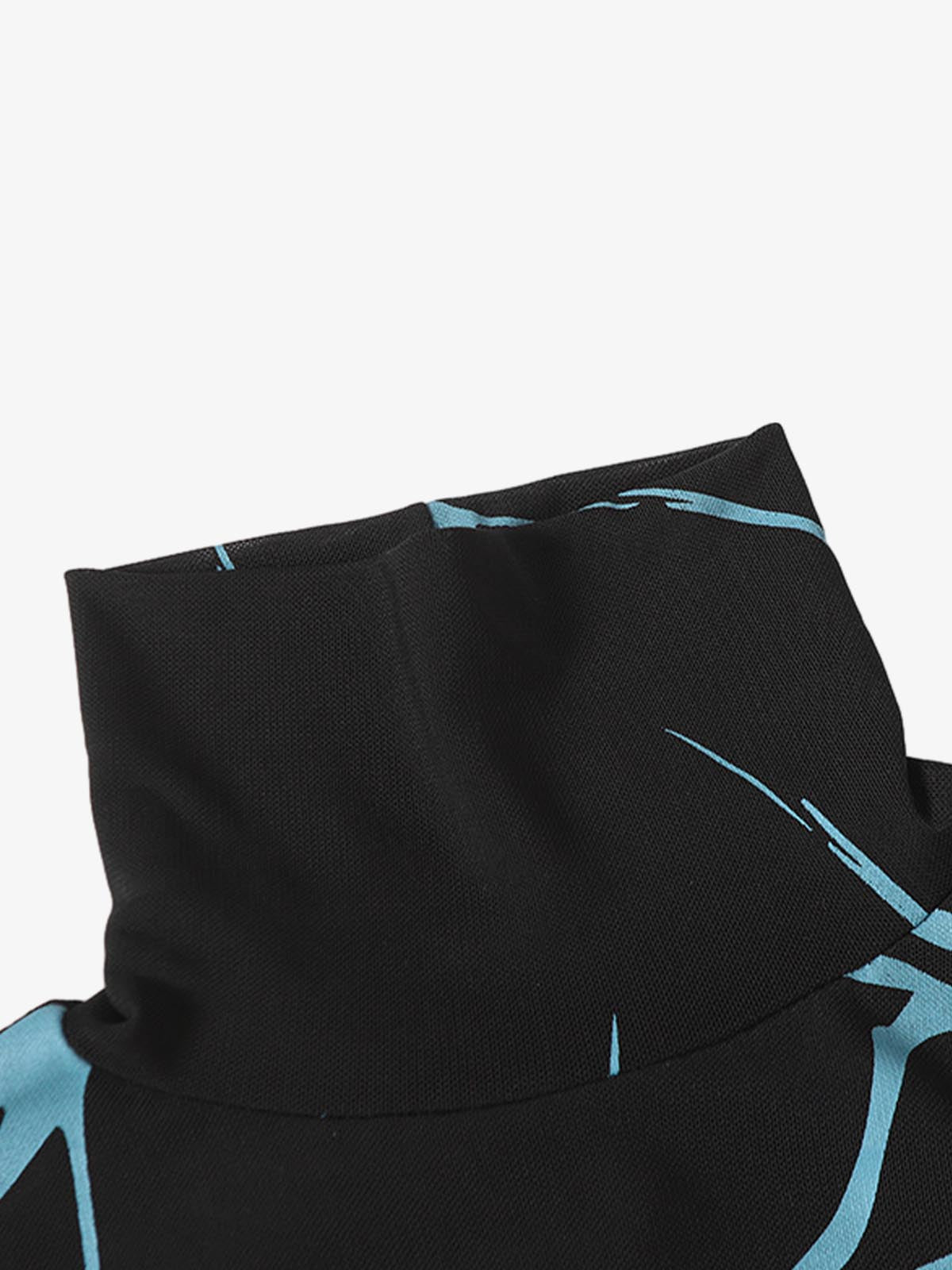 Thesupermade Dark Style Printed Slim Mesh Long-sleeved T-shirt 