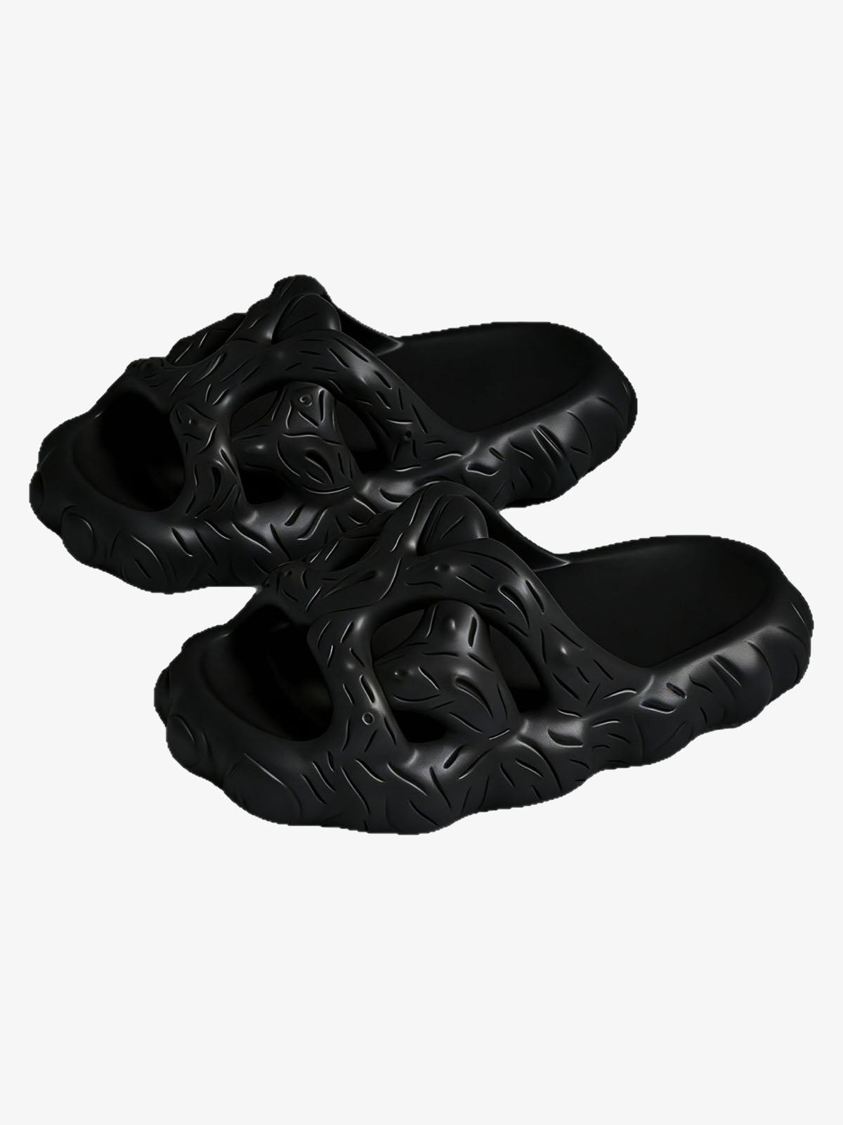 Eco-Friendly Rubber Tree Design Slides for Men and Women - Lightweight, Comfortable, Outdoor & Indoor Use 