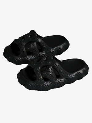 Eco-Friendly Rubber Tree Design Slides for Men and Women - Lightweight, Comfortable, Outdoor & Indoor Use 