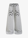 Star Print Pocket Baggy Sweatpants