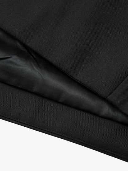 Stylish Black Jacket with Intricate White Embroidery Design 