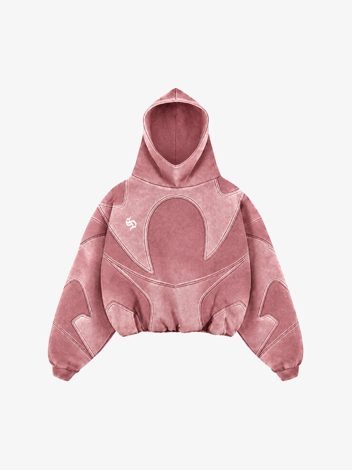 Washed Panel Detail Boxy Hoodie & Wide-Leg Sweatpants Set