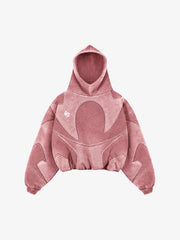 Washed Panel Detail Boxy Hoodie & Wide-Leg Sweatpants Set