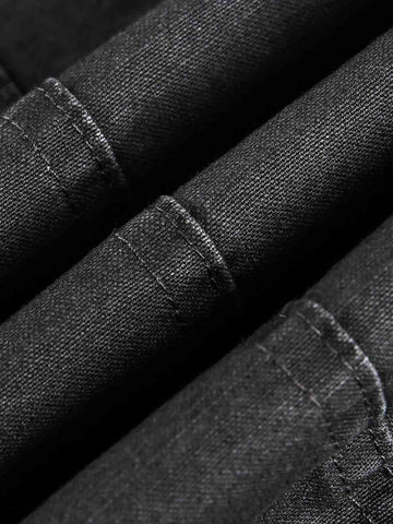 Clean Cut Leather Contrast Collar Pocket Jacket 