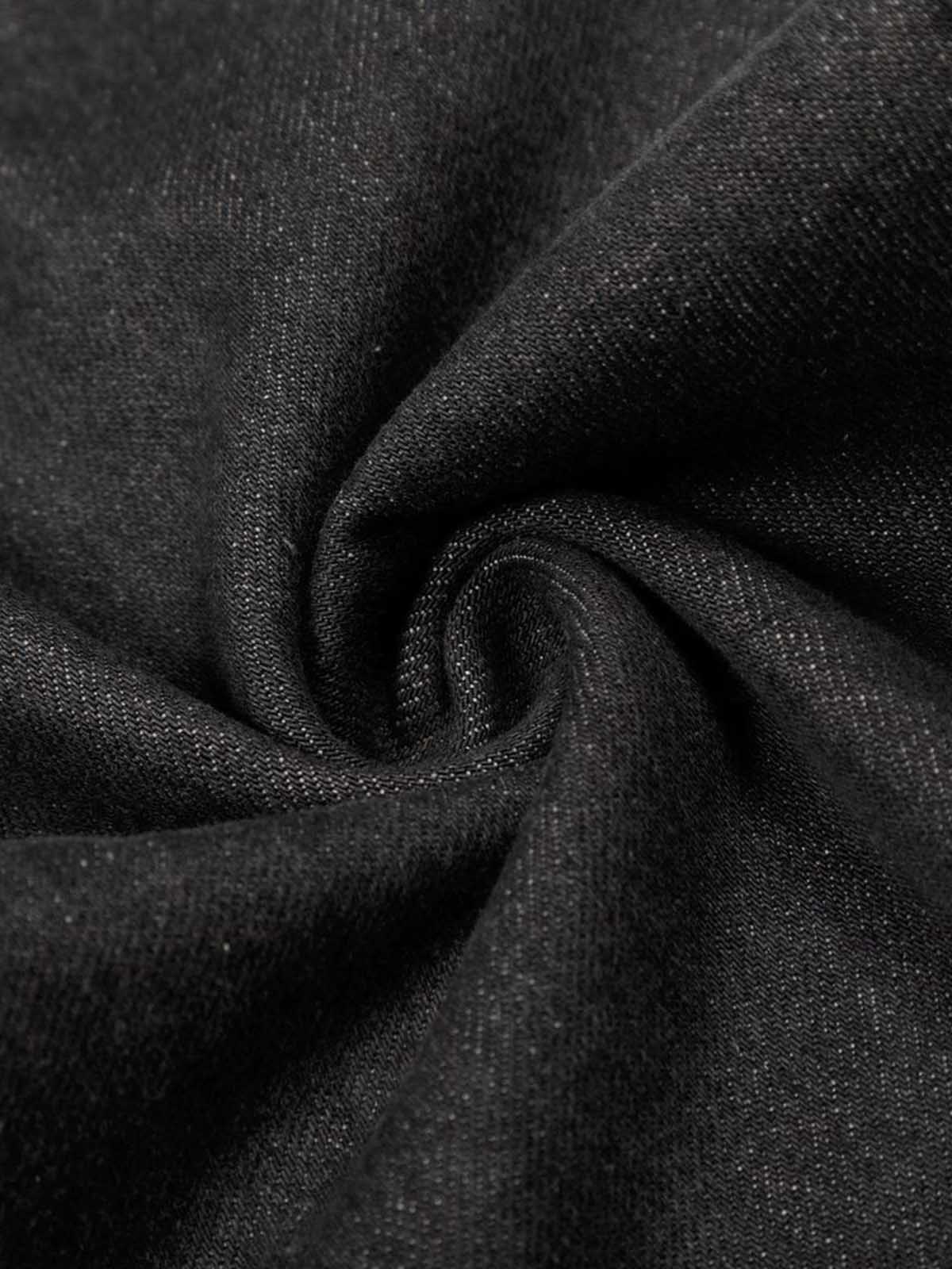 Vintage Washed Layered Waist Wide Leg Denim Jeans