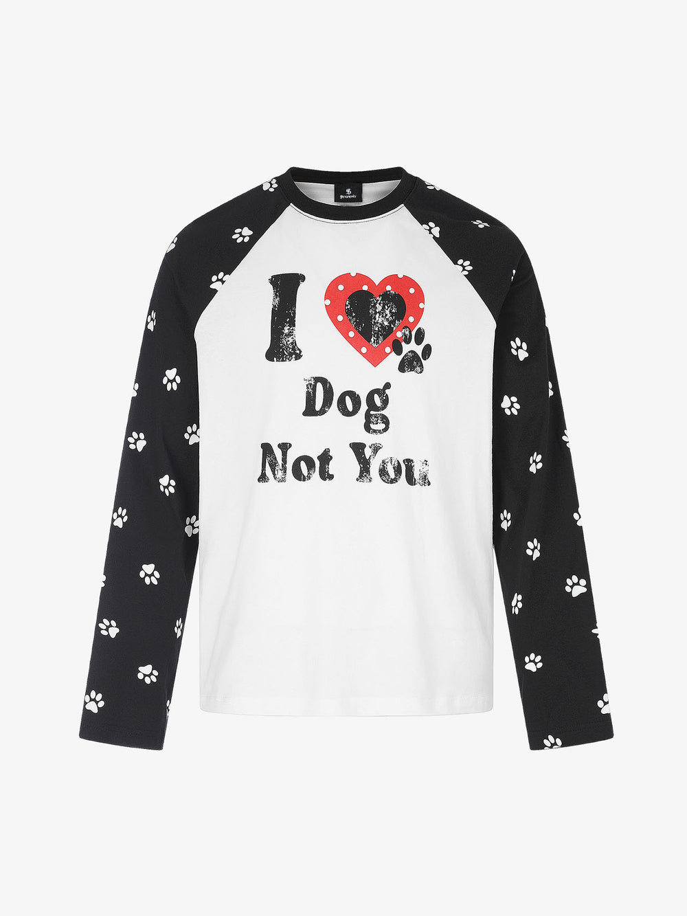 Raglan-Langarmshirt mit Slogan