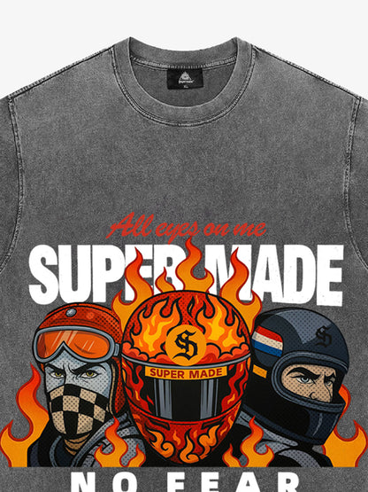 Motorcycle racing graphic T-shirt 