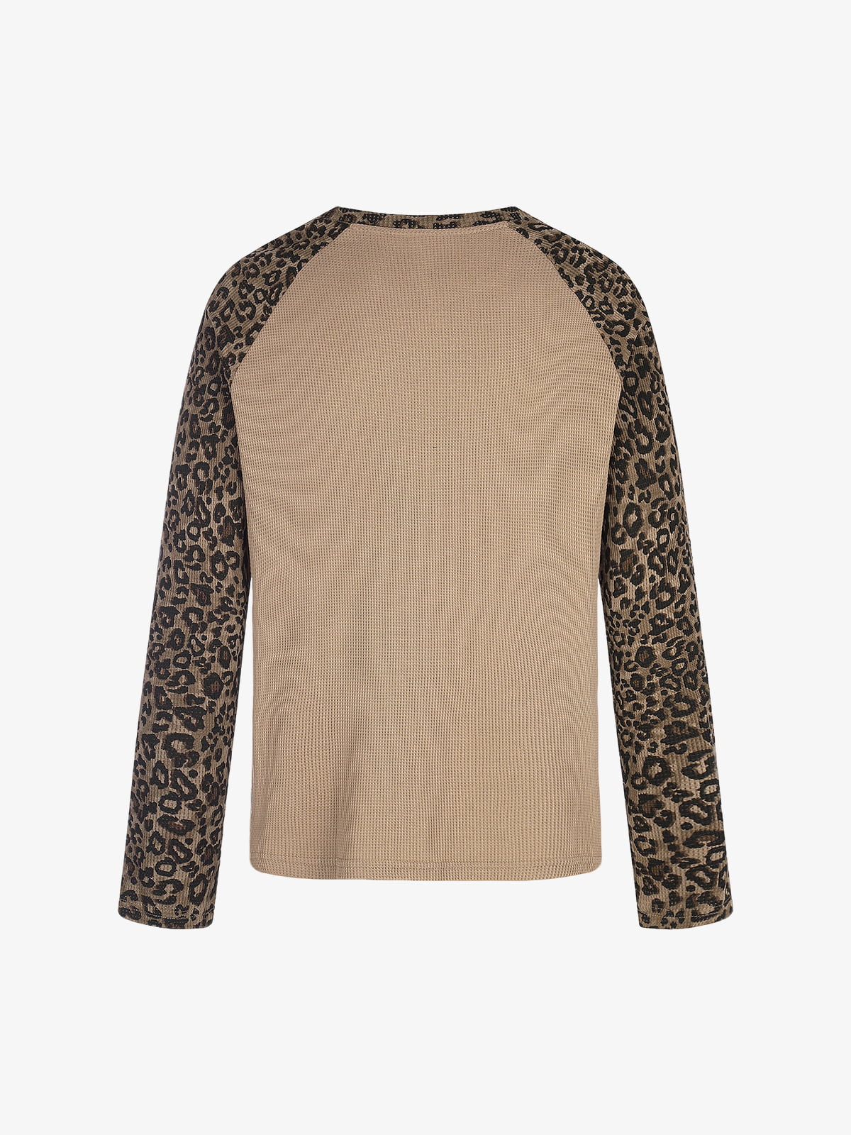 Leopard Graffiti Waffle Long Sleeve Tee
