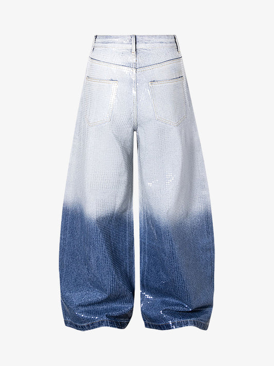Retro Hot Diamond Gradient Jeans 