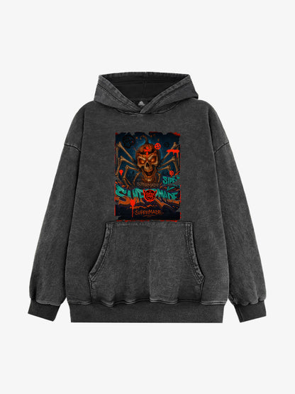 Bloody Dark Skull Spider Hoodie 