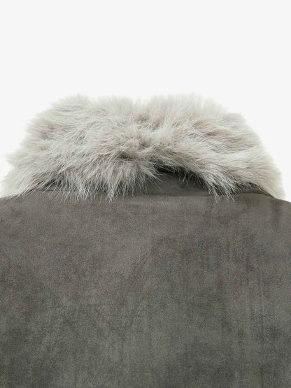 Stylish Faux Fur Trimmed Jacket for Winter Warmth and Fashion 