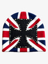 Color Block Studded Cross Gothic Dome Knit Hat