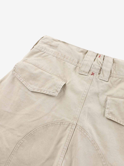 Curved-Hem Baggy Cargo Pants 