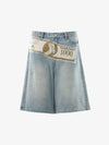 Dollar Appliqué Denim Shorts