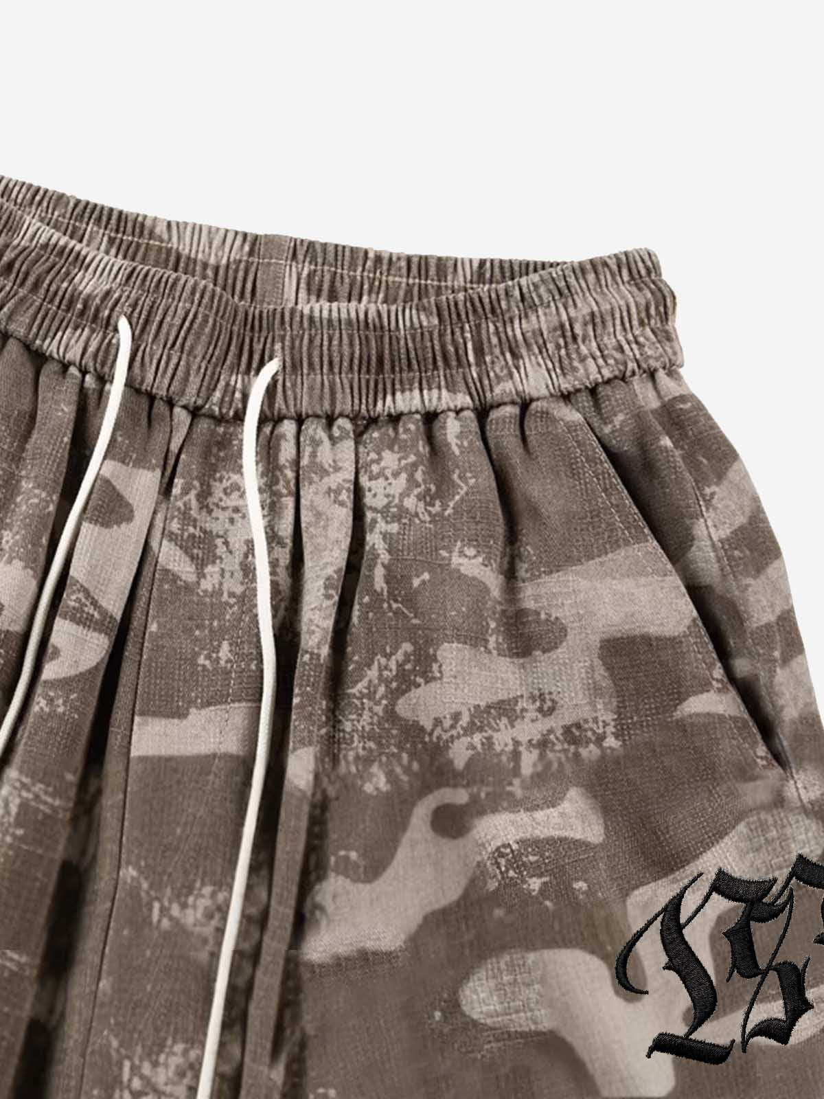 Vintage Camo Print Baggy Pants