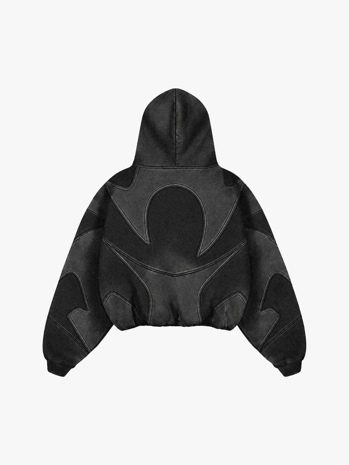 Washed Panel Detail Boxy Hoodie & Wide-Leg Sweatpants Set