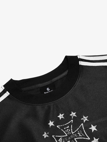 Supermade Gothic Chrome Mixed-Media Retro Jersey 