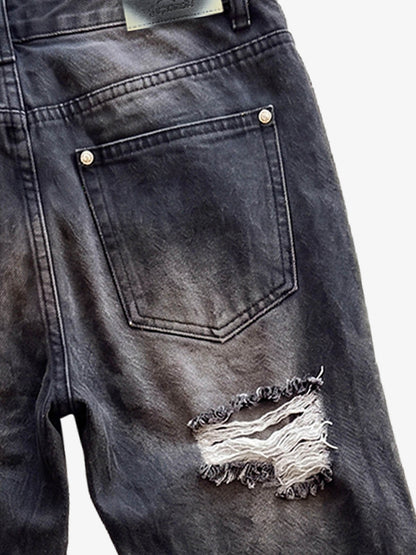 Distressed Ripped Slim Jeans