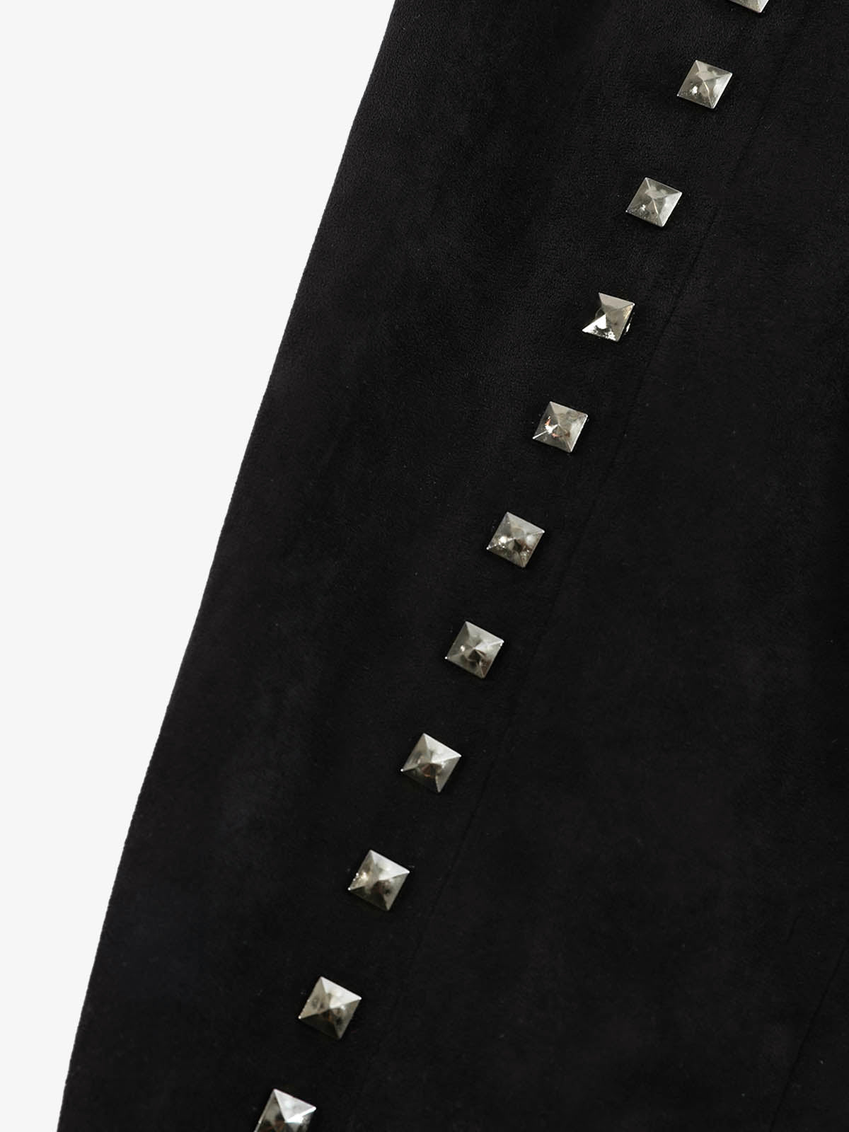 Suede Punk-Style Double-sided zipper Bomber Jacket with Studs Embroidery and Printing Techniques 