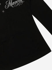 Star Graphic Hooded Long Sleeve Tee